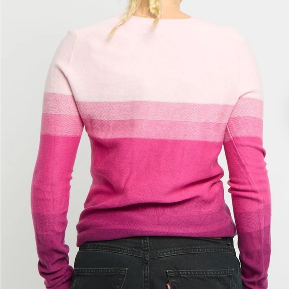 Tommy Hilfiger Women's Small Sweater Pink Ombre stripe - Picture 2 of 8